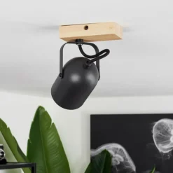 Lampes Dorées-hofstein Plafonnier Vergoignan Écru, Noir, 1 lumière