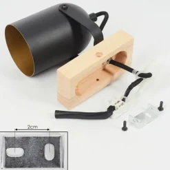 Lampes Dorées-hofstein Plafonnier Vergoignan Écru, Noir, 1 lumière