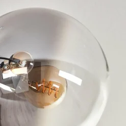 hofstein Plafonnier - Verre 10 cm, 12 cm, 15 cm Gastor Ambre, Fumé, 7 lumières