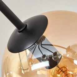 hofstein Plafonnier - Verre 10 cm, 12 cm, 15 cm Gastor Ambre, Fumé, 7 lumières