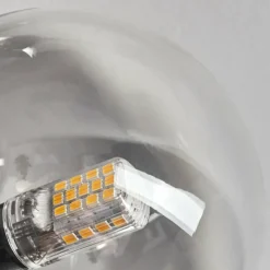 Lampes Dorées-hofstein Plafonnier - Verre 10 cm, 12 cm, 15 cm Chehalis Or, Noir, 6 lumières