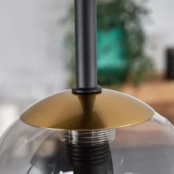 Lampes Dorées-hofstein Plafonnier - Verre 10 cm, 12 cm, 15 cm Chehalis Or, Noir, 5 lumières