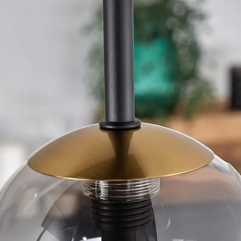 Lampes Dorées-hofstein Plafonnier - Verre 10 cm, 12 cm, 15 cm Chehalis Or, Noir, 5 lumières