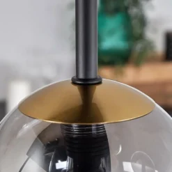 Lampes Dorées-hofstein Plafonnier - Verre 10 cm, 12 cm, 15 cm Chehalis Or, Noir, 5 lumières