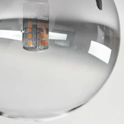 hofstein Plafonnier - Verre 10 cm, 12 cm, 15 cm Chehalis Clair, Fumé, 10 lumières