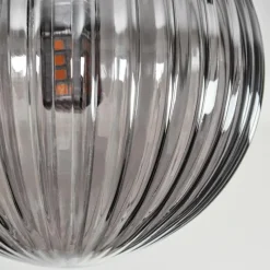 hofstein Plafonnier - Verre 10 cm, 12 cm, 15 cm Chehalis Ambre, Fumé, 10 lumières