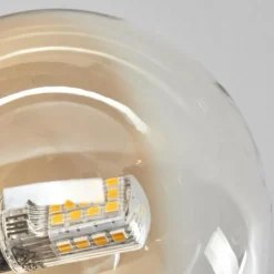 hofstein Plafonnier - Verre 10 cm, 12 cm, 15 cm Chehalis Or, Noir, 6 lumières