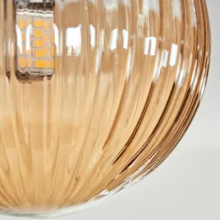 hofstein Plafonnier - Verre 10 cm, 12 cm, 15 cm Chehalis Ambre, 10 lumières