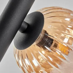 hofstein Plafonnier - Verre 10 cm, 12 cm, 15 cm Chehalis Ambre, 10 lumières