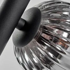 hofstein Plafonnier - Verre 10 cm, 12 cm, 15 cm Chehalis Fumé, 10 lumières