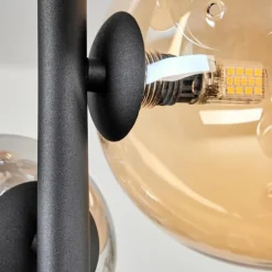 hofstein Plafonnier - Verre 10 cm, 12 cm, 15 cm Chehalis Ambre, Fumé, 8 lumières