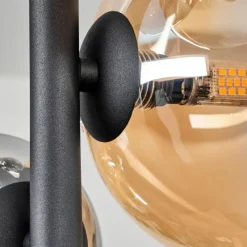 hofstein Plafonnier - Verre 10 cm, 12 cm, 15 cm Chehalis Ambre, Clair, Fumé, 8 lumières