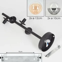 hofstein Plafonnier - Verre 10 cm, 12 cm Chehalis Ambre, Clair, Fumé, 4 lumières