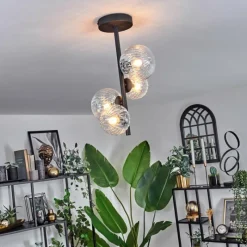 hofstein Plafonnier - Verre 10 cm, 12 cm Chehalis Clair, 4 lumières