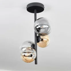 hofstein Plafonnier - Verre 10 cm, 12 cm Chehalis Ambre, Clair, Fumé, 4 lumières