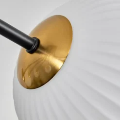 hofstein Plafonnier - Verre 12 cm, 15 cm Chehalis Or, Noir, 8 lumières