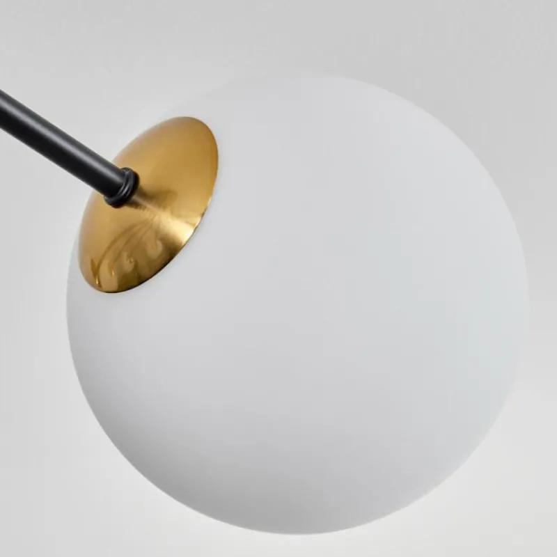 hofstein Plafonnier - Verre 12 cm, 15 cm Chehalis Or, Noir, 8 lumières