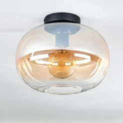 hofstein Plafonnier - Verre 30 cm Apedo Ambre, Clair, 1 lumière