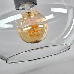 hofstein Plafonnier - Verre 20 cm Apedo Or, Noir, 1 lumière