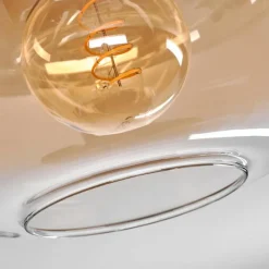 hofstein Plafonnier - Verre 30 cm Apedo Or, Noir, 1 lumière