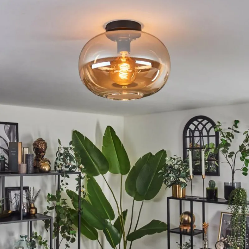 hofstein Plafonnier - Verre 30 cm Apedo Ambre, 1 lumière