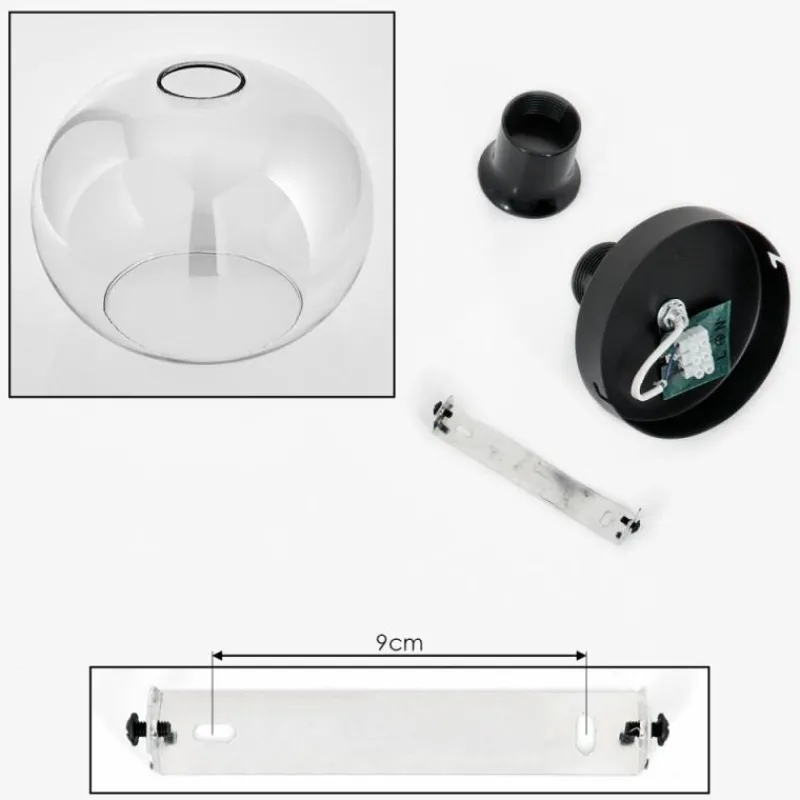 hofstein Plafonnier - Verre 20 cm Apedo Clair, 1 lumière