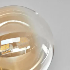 Lampes Dorées-hofstein Plafonnier - Verre 15 cm Chehalis Or, Noir, 6 lumières