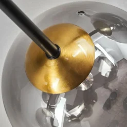 Lampes Dorées-hofstein Plafonnier - Verre 15 cm Chehalis Or, Noir, 6 lumières