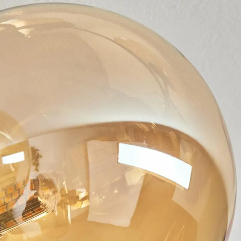 Lampes Dorées-hofstein Plafonnier - Verre 15 cm Chehalis Or, Noir, 6 lumières