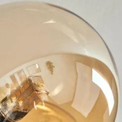 hofstein Plafonnier - Verre 12 cm Chehalis Or, Noir, 6 lumières