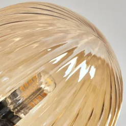 Lampes Dorées-hofstein Plafonnier - Verre 12 cm Chehalis Or, Noir, 6 lumières