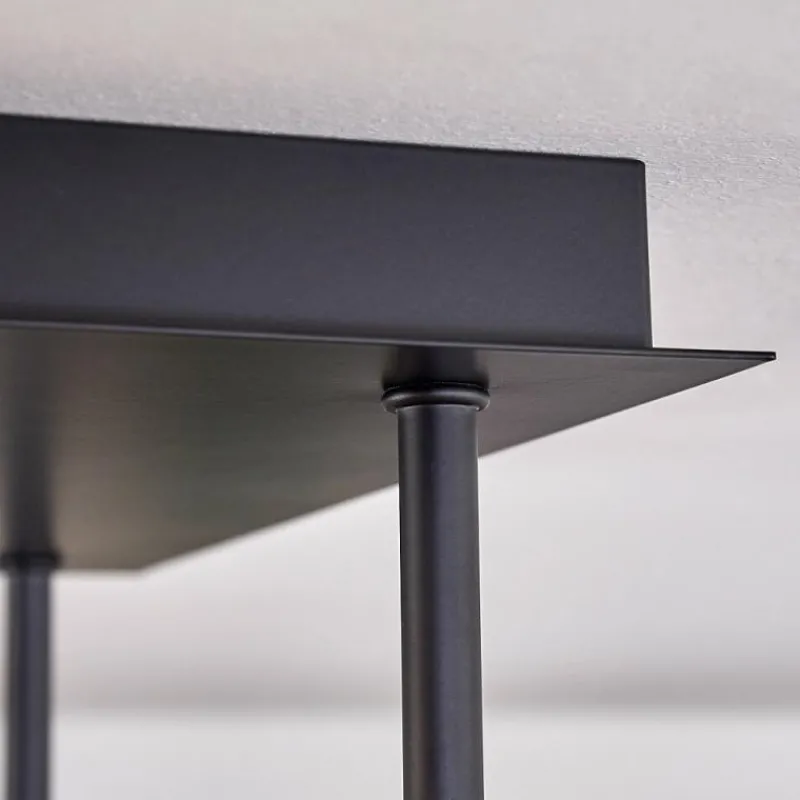 Lampes Dorées-hofstein Plafonnier - Verre 10 cm Chehalis Or, Noir, 5 lumières