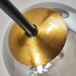 Lampes Dorées-hofstein Plafonnier - Verre 10 cm Chehalis Or, Noir, 6 lumières