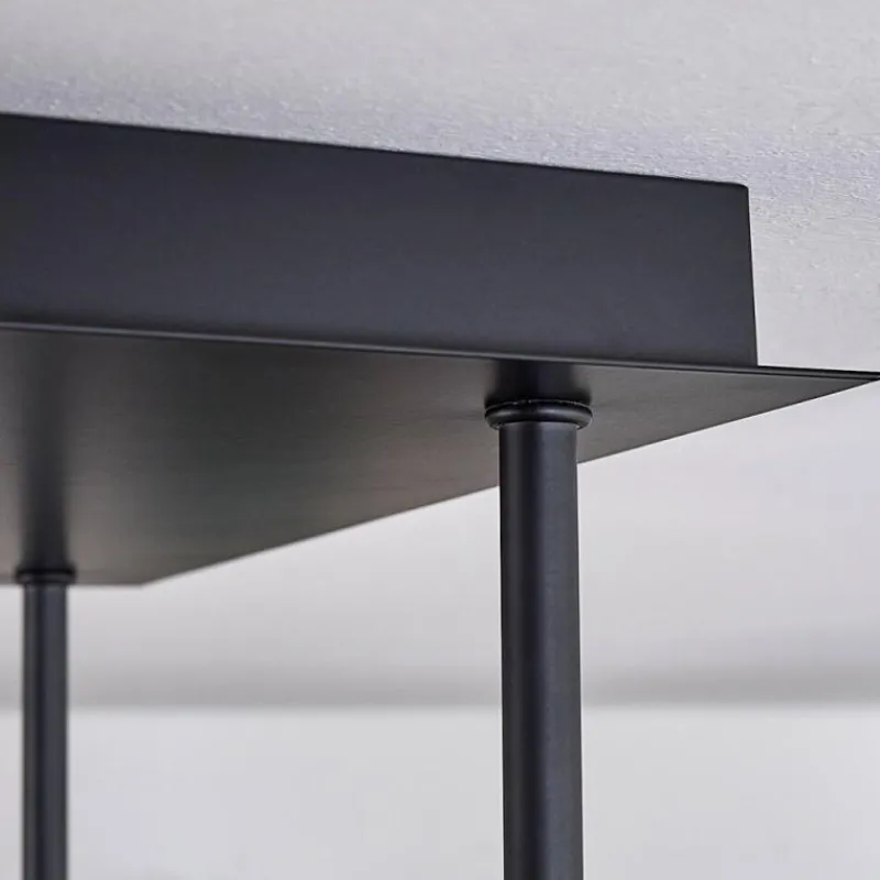 Lampes Dorées-hofstein Plafonnier - Verre 12 cm Chehalis Or, Noir, 5 lumières