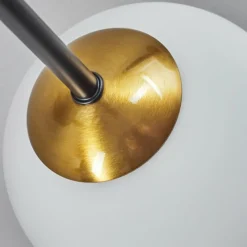 hofstein Plafonnier - Verre 12 cm Chehalis Or, Noir, 6 lumières