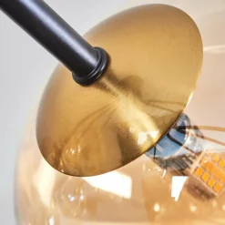 hofstein Plafonnier - Verre 15 cm Chehalis Or, Noir, 8 lumières