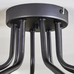 Lampes Dorées-hofstein Plafonnier - Verre 15 cm Chehalis Or, Noir, 8 lumières