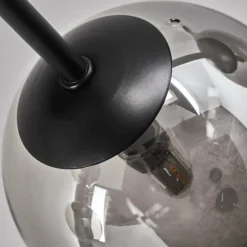 Suspension Verre Fumé-hofstein Plafonnier - Verre 12 cm Chehalis Fumé, 6 lumières