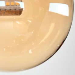 hofstein Plafonnier - Verre 12 cm Chehalis Ambre, 8 lumières