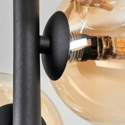 hofstein Plafonnier - Verre 12 cm Chehalis Ambre, Clair, 8 lumières