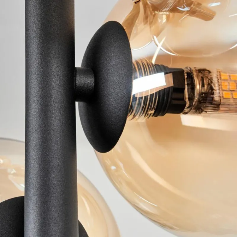 hofstein Plafonnier - Verre 12 cm Chehalis Ambre, Clair, 8 lumières