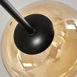 hofstein Plafonnier - Verre 15 cm Chehalis Ambre, 6 lumières