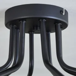 Lampes Dorées-hofstein Plafonnier - Verre 15 cm Chehalis Or, Noir, 8 lumières