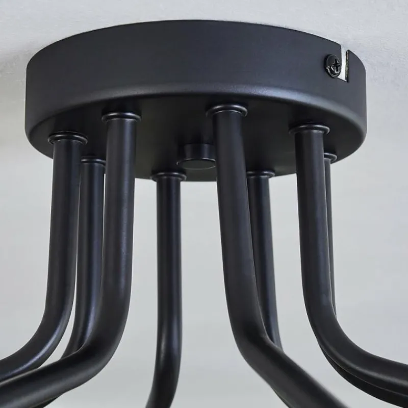 Lampes Dorées-hofstein Plafonnier - Verre 15 cm Chehalis Or, Noir, 8 lumières