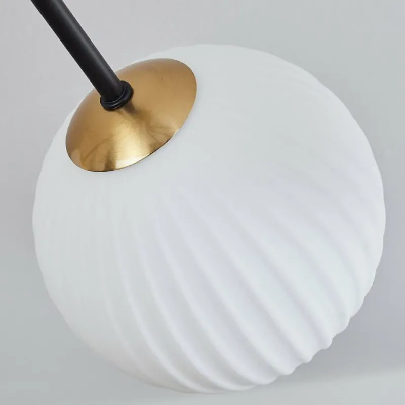 Lampes Dorées-hofstein Plafonnier - Verre 15 cm Chehalis Or, Noir, 8 lumières