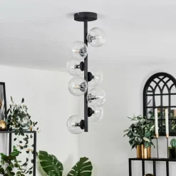 hofstein Plafonnier - Verre 10 cm Chehalis Clair, 8 lumières