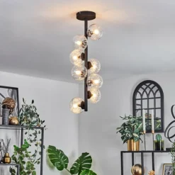 hofstein Plafonnier - Verre 10 cm Chehalis Clair, 8 lumières