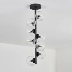 hofstein Plafonnier - Verre 10 cm Chehalis Clair, 8 lumières