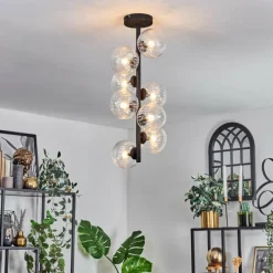 hofstein Plafonnier - Verre 12 cm Chehalis Clair, 8 lumières