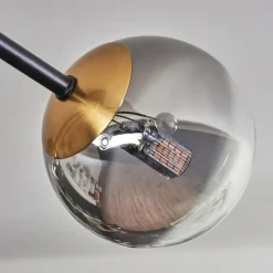 Lampes Dorées-hofstein Plafonnier - Verre 10 cm Chehalis Or, Noir, 8 lumières